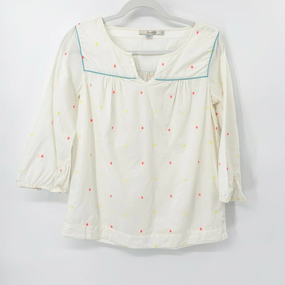 Boden Cotswold Weekend Blouse Cactus Embroidered 4 - Picture 3 of 9